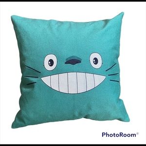 Totoro inspired accent pillow